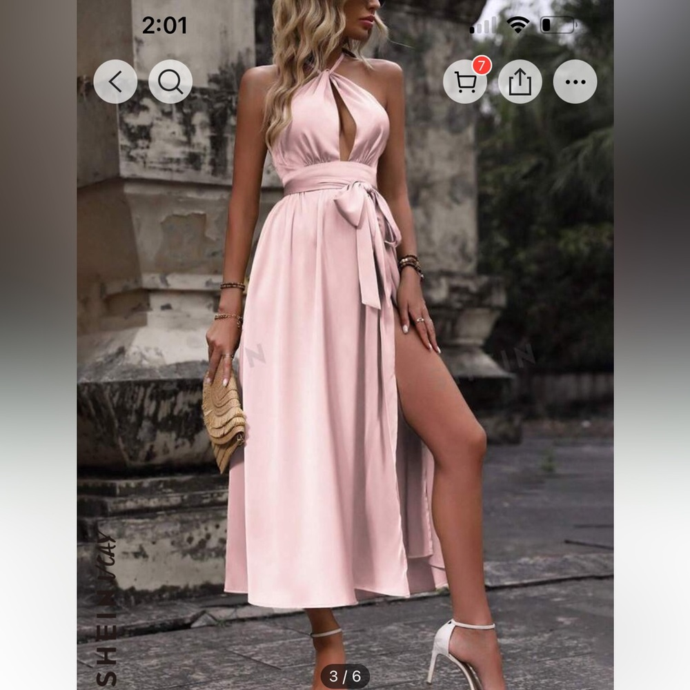 Slit long dress